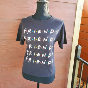 NWT FRIENDS Black Short Sleeve Tee Women's Size XS